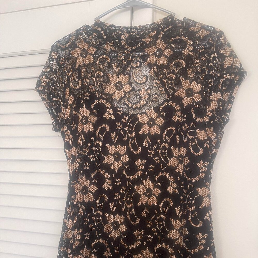 No Boundaries, Black and Gold Lace Dress